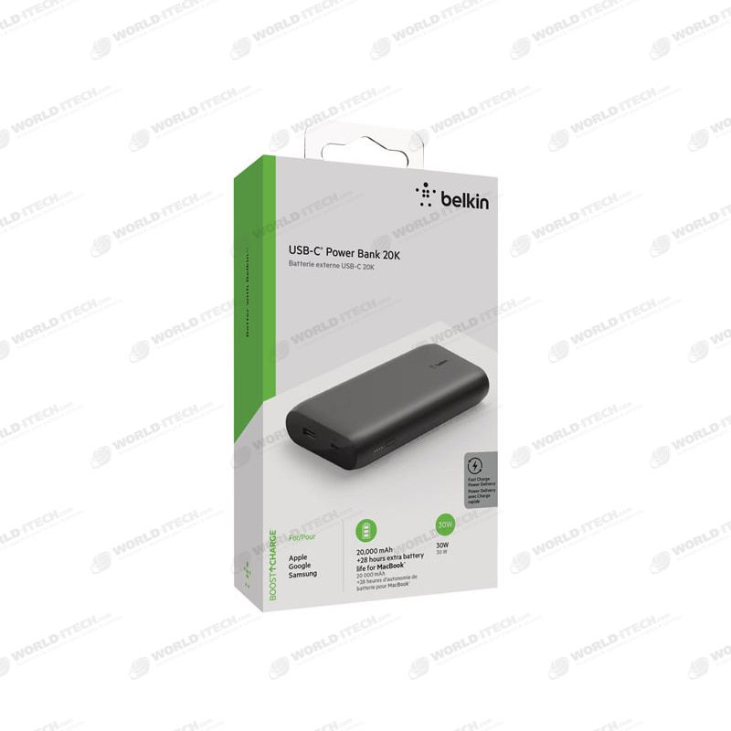 Batterie externe 20 000mAh charge rapide USB-C 30W Belkin