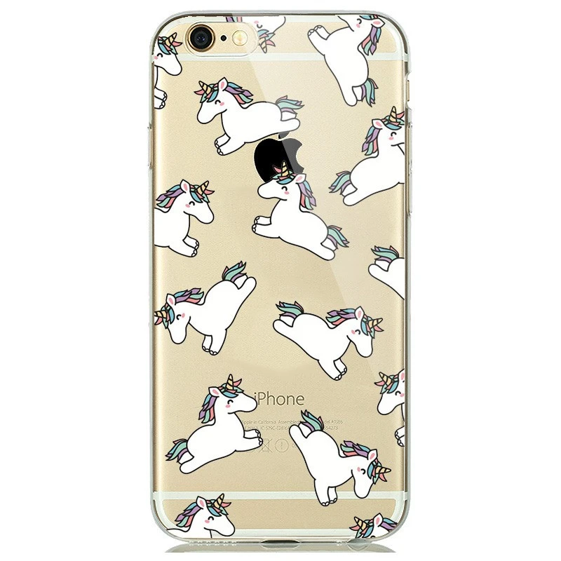 Coque Silicone souple Transparente Licorne iPhone 7