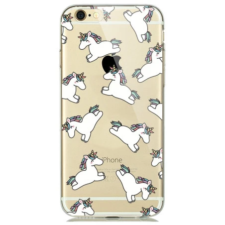 Coque Silicone souple Transparente Licorne iPhone 7