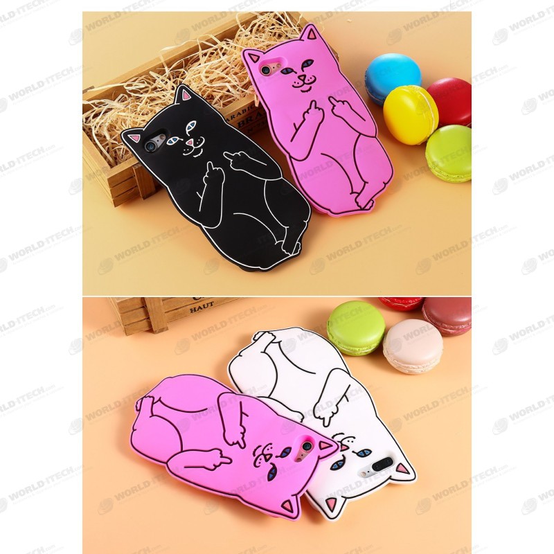 Coque Silicone Chat Fuck iPhone 6 6S