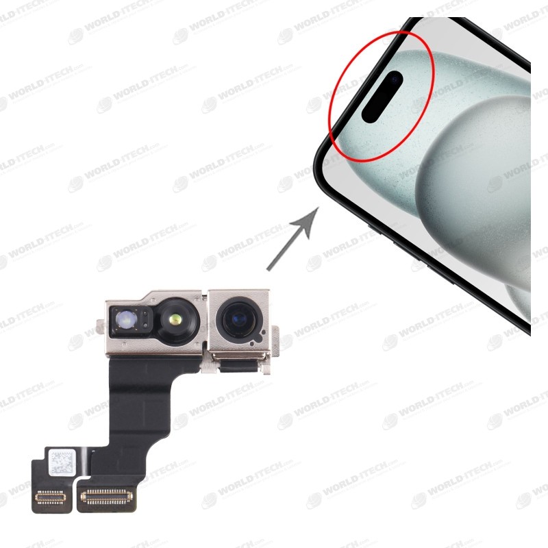 Caméra frontale FaceTime Face ID iPhone 15