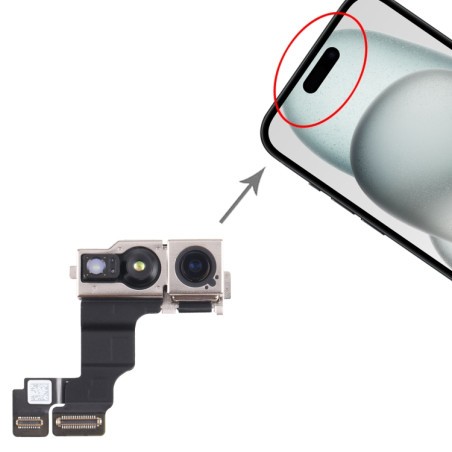 Caméra frontale FaceTime Face ID iPhone 15