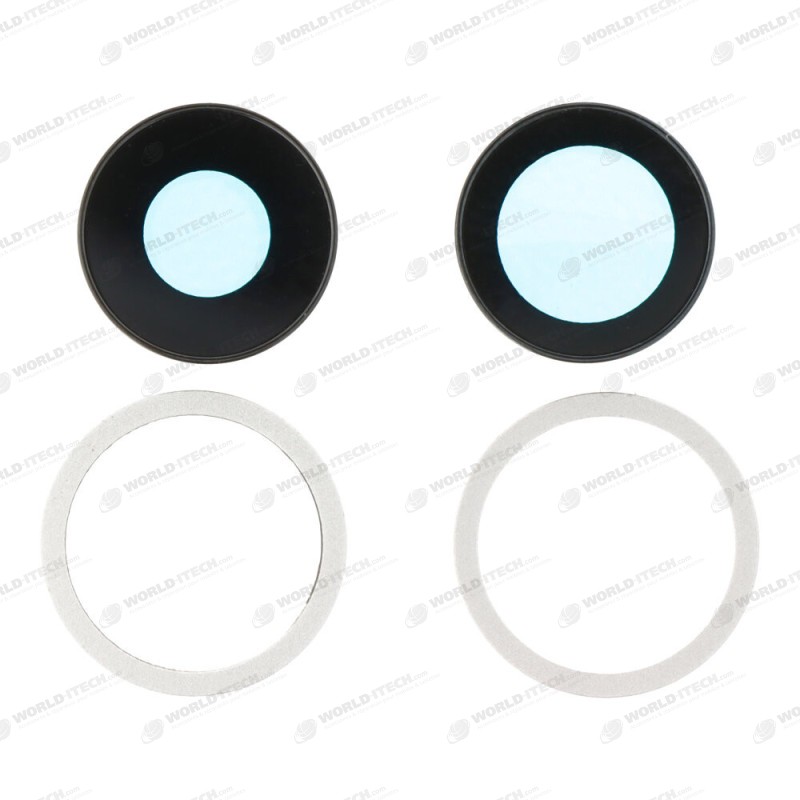 Lentilles cameras arrieres et anneaux argent iPhone 11