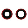 Lentilles cameras arrieres avec supports a souder et anneaux rouge iPhone 11