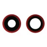 Lentilles cameras arrieres avec supports a souder et anneaux rouge iPhone 11