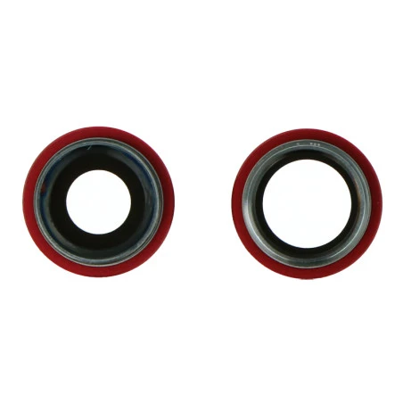 Lentilles cameras arrieres avec supports a souder et anneaux rouge iPhone 11