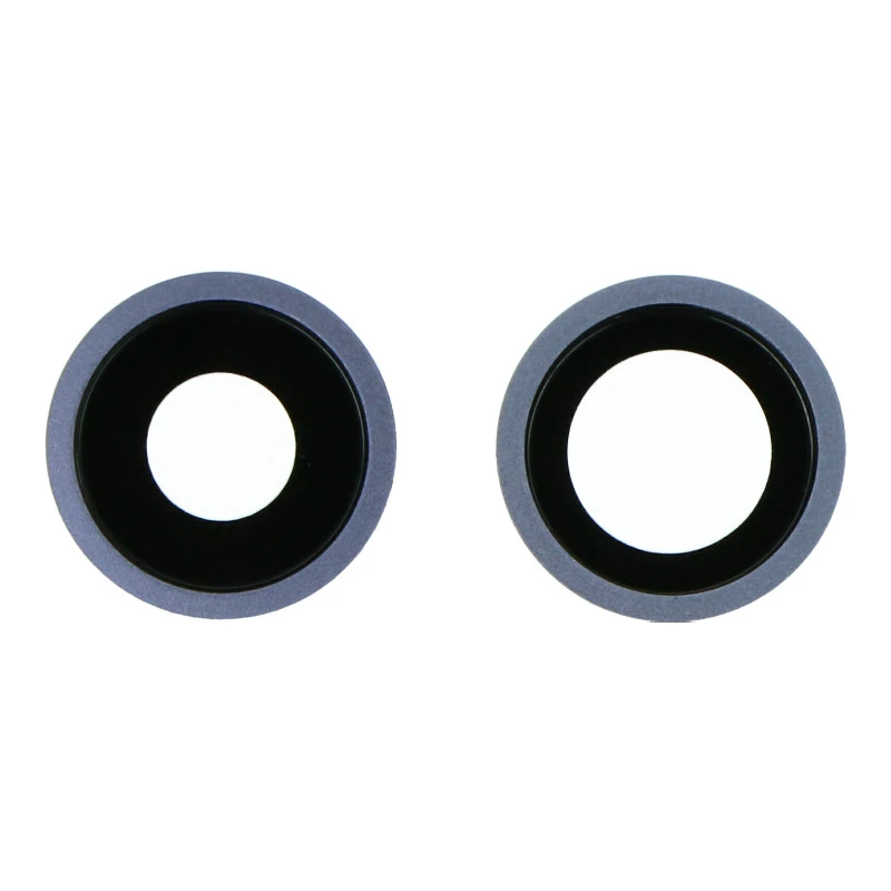Lentilles cameras arrieres avec supports a souder et anneaux violet iPhone 11