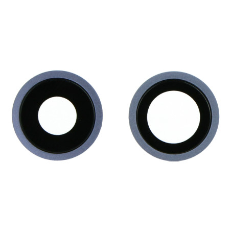 Lentilles cameras arrieres avec supports a souder et anneaux violet iPhone 11
