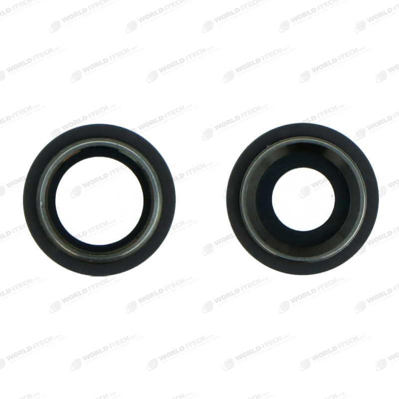 Lentilles cameras arrieres avec supports a souder et anneaux noir iPhone 11