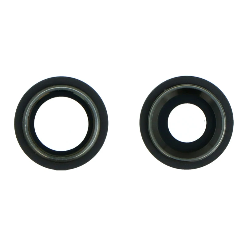 Lentilles cameras arrieres avec supports a souder et anneaux noir iPhone 11