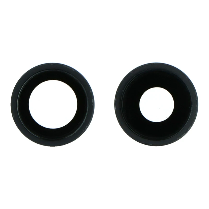 Lentilles cameras arrieres avec supports a souder et anneaux noir iPhone 11