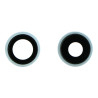 Lentilles cameras arrieres avec supports a souder et anneaux blanc iPhone 11