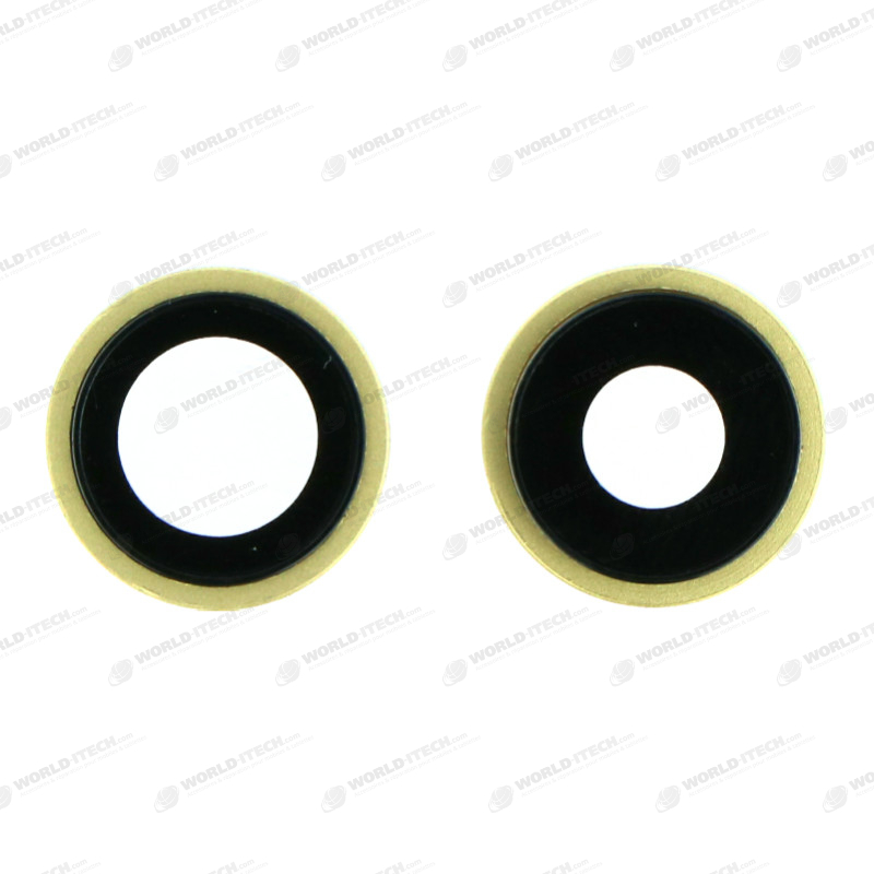 Lentilles cameras arrieres avec supports a souder et anneaux jaune iPhone 11