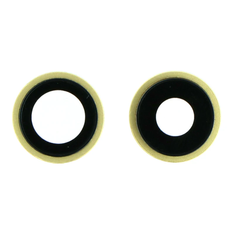 Lentilles cameras arrieres avec supports a souder et anneaux jaune iPhone 11