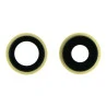 Lentilles cameras arrieres avec supports a souder et anneaux jaune iPhone 11
