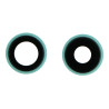Lentilles cameras arrieres avec supports a souder et anneaux vert iPhone 11
