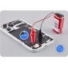 Cable pile 9V pinces crocodile pour batterie iPhone