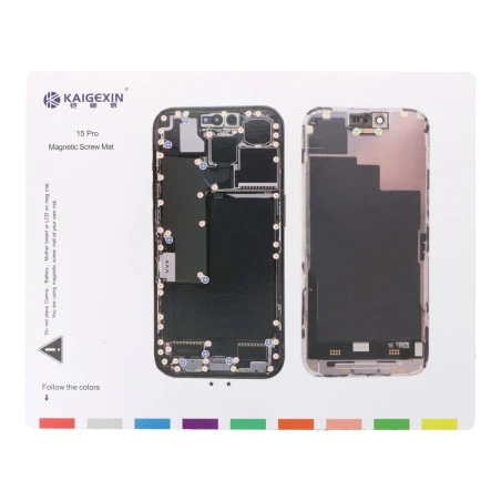 Patron magnétique aimanté guide range vis iPhone 15 Pro