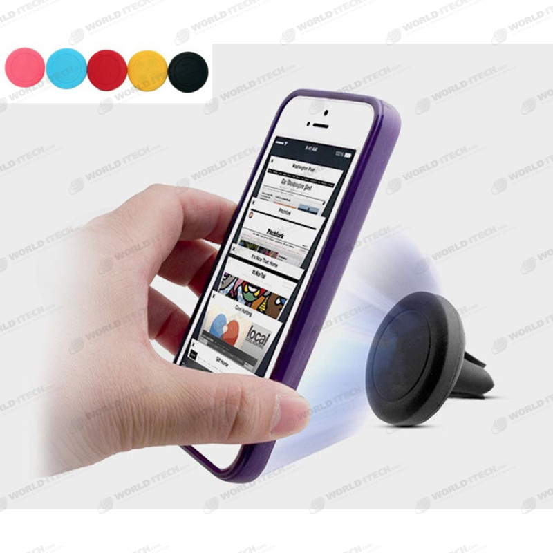 Support voiture grille aération aimanté iPhone samsung