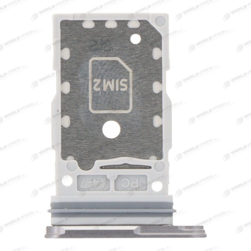 Tiroir double SIM argent blanc Samsung Galaxy S25 / S25+