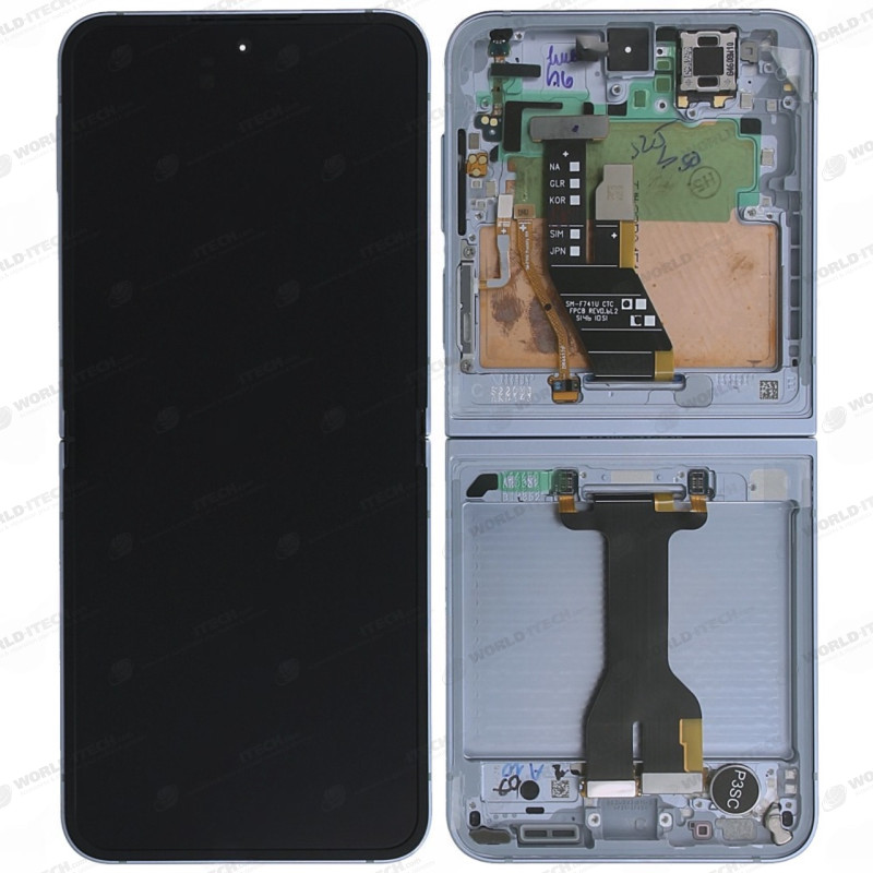 Ecran + chassis Bleu OFFICIEL Samsung Z Flip 6 (F741) GH82-35014C