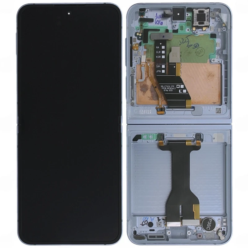 Ecran + chassis Bleu OFFICIEL Samsung Z Flip 6 (F741) GH82-35014C