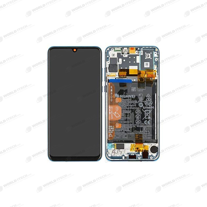 Ecran + chassis bleu OFFICIEL Huawei P30 Lite New Edition 2020 02352PJP
