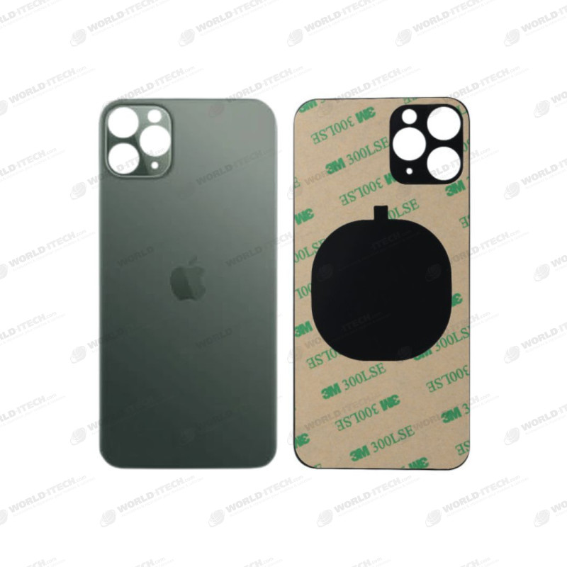 Vitre face arrière Vert Nuit avec adhésif iPhone 11 Pro qualité origine