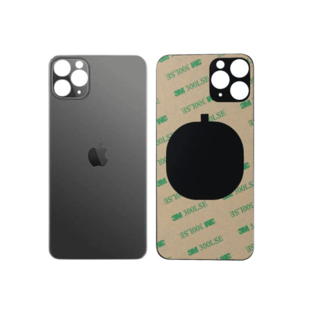 Vitre face arrière Gris Sidéral avec adhésif iPhone 11 Pro qualité origine