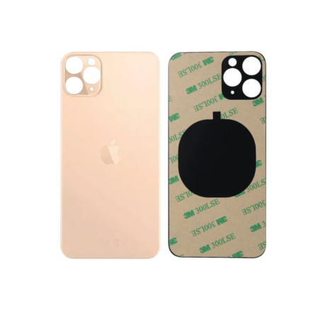 Vitre face arrière Or avec adhésif iPhone 11 Pro Max qualité origine
