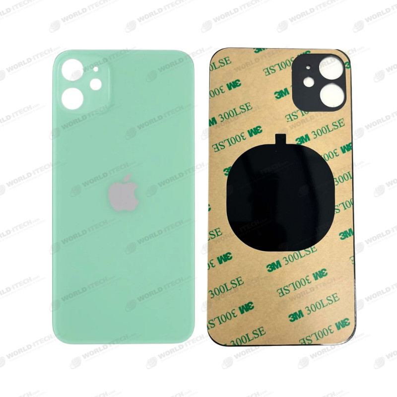 Vitre face arrière vert avec adhésif iPhone 11 qualité origine
