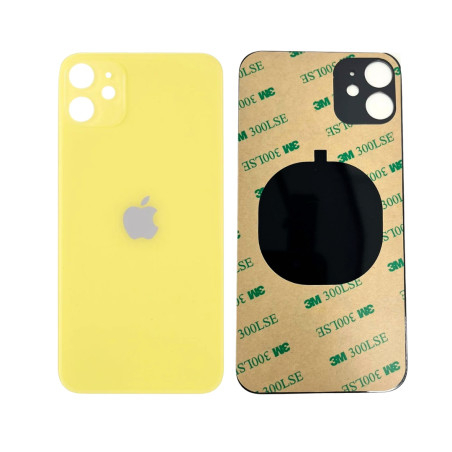 Vitre face arrière jaune avec adhésif iPhone 11 qualité origine