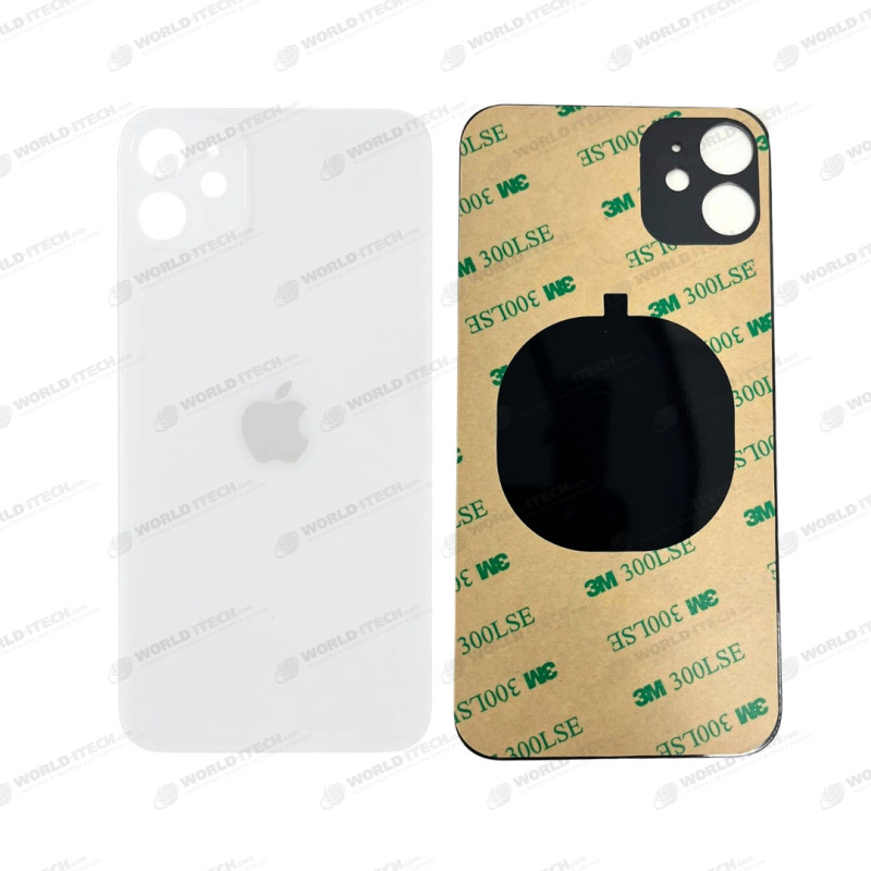 Vitre face arrière blanc avec adhésif iPhone 11 qualité origine