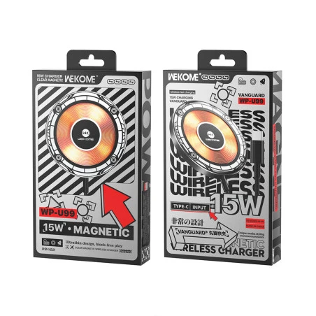 Chargeur Qi induction sans fil 15W Wekome