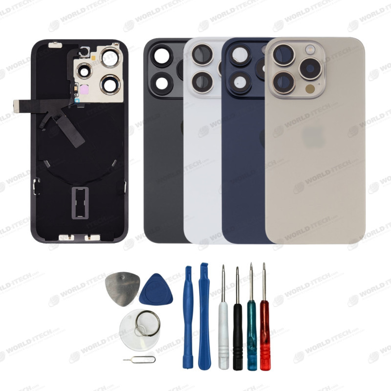 Vitre arrière complète prémontée iPhone 15 Pro Max