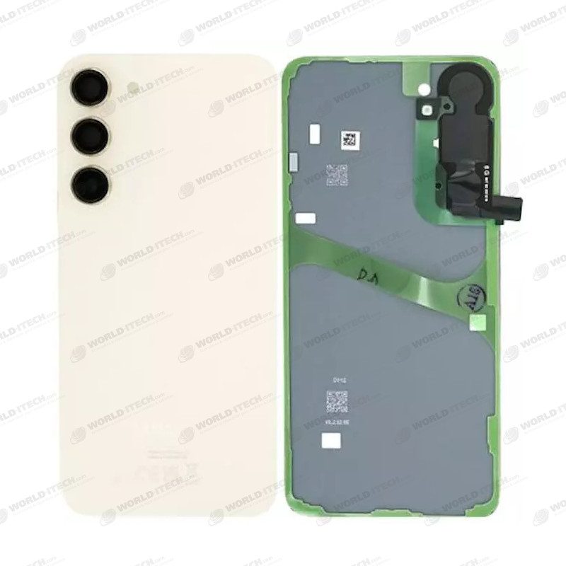 Vitre arrière Samsung S23 Crème OFFICIELLE S911B