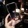Coque transparente silicone souple mou avec noeud et strass iPhoneX / XS / 10