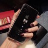Coque transparente silicone souple mou avec noeud et strass iPhoneX / XS / 10