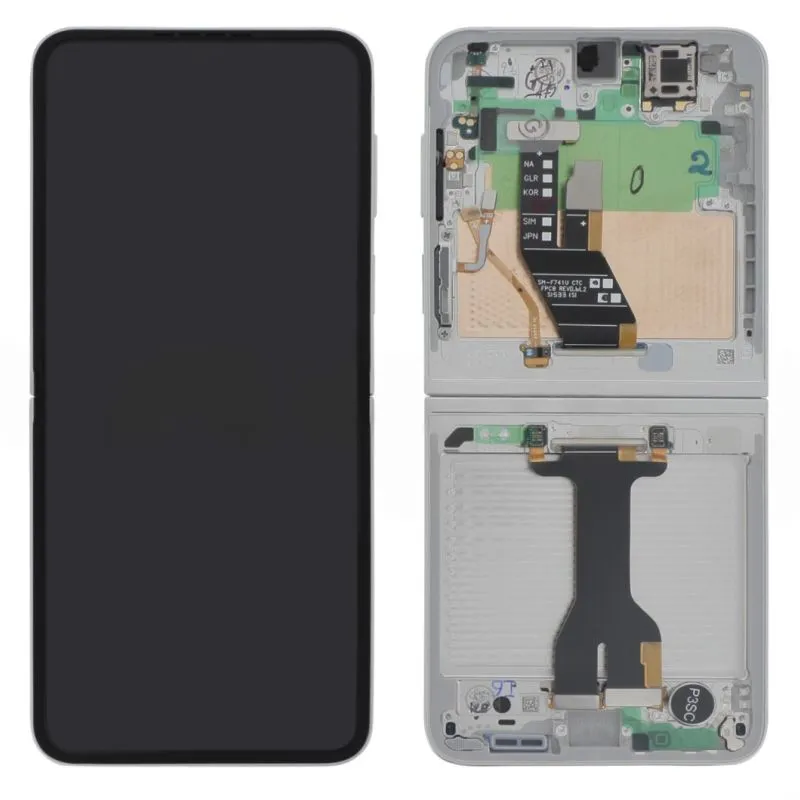 Ecran + chassis Blanc OFFICIEL Samsung Z Flip 7 FE (F761) GH82-37734B