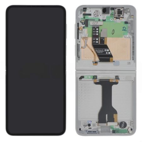 Ecran + chassis Blanc OFFICIEL Samsung Z Flip 7 FE (F761) GH82-37734B