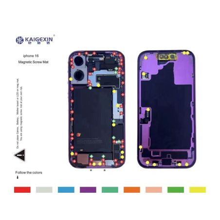 Patron magnétique aimanté guide range vis iPhone 16