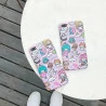 Coque rose silicone souple bande dessinée chat chien iPhone X / XS