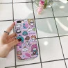 Coque rose silicone souple bande dessinée chat chien iPhone X / XS