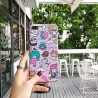 Coque rose silicone souple bande dessinée chat chien iPhone X / XS