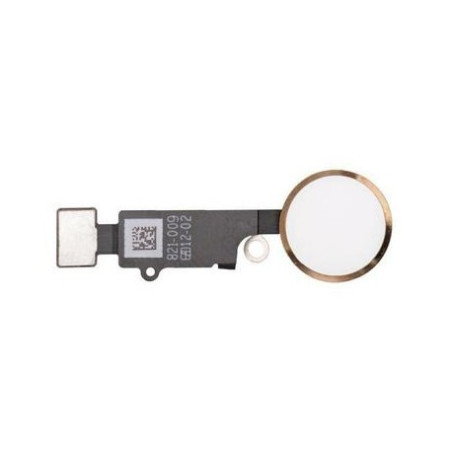 Bouton home complet blanc et or avec nappe  iPhone 7 / 7 Plus / 8 / 8 Plus