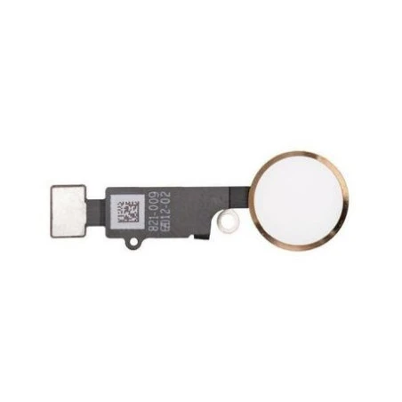 Bouton home complet blanc et or avec nappe  iPhone 7 / 7 Plus / 8 / 8 Plus