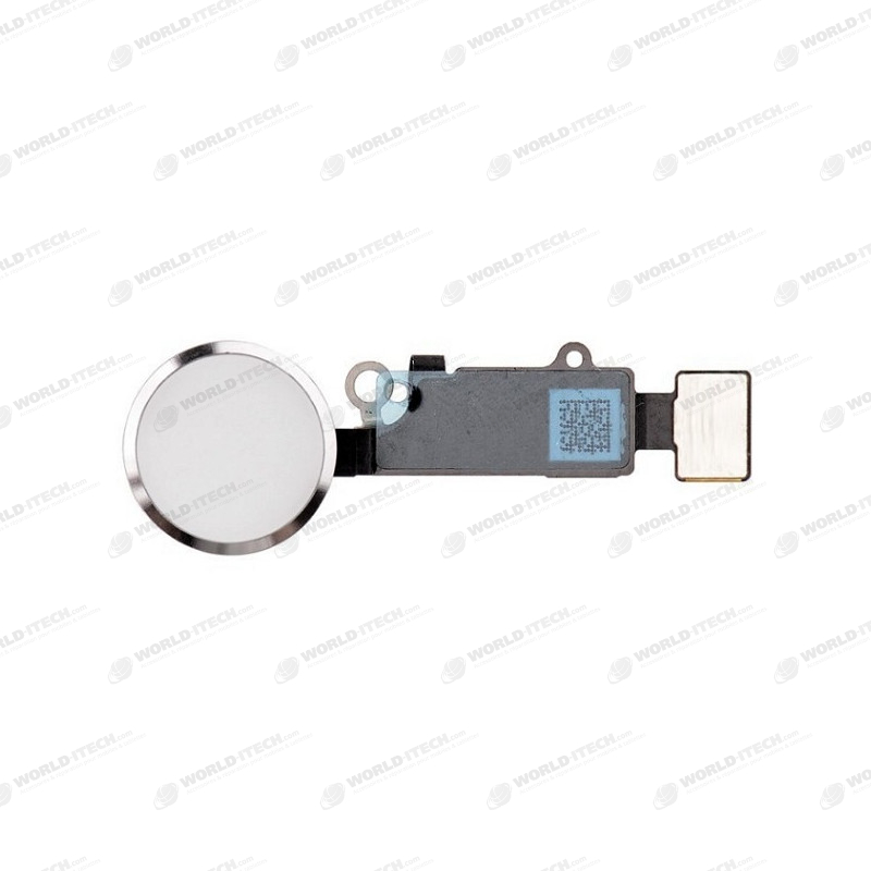 Bouton home complet blanc et argent avec nappe  iPhone 7 / 7 Plus / 8 / 8 Plus