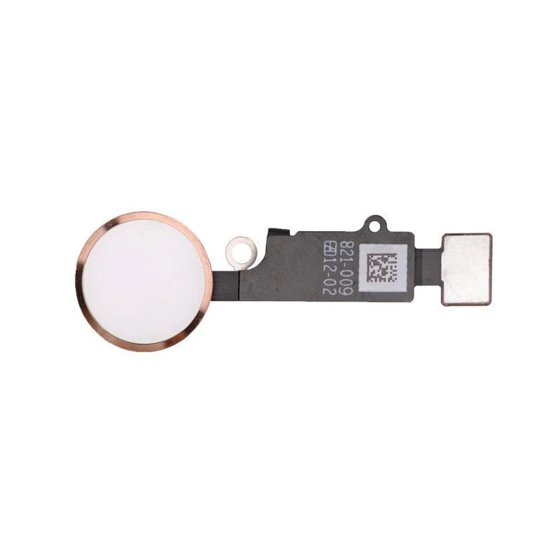 Bouton home complet blanc et or rose avec nappe iPhone 7 / 7 Plus / 8 / 8 Plus