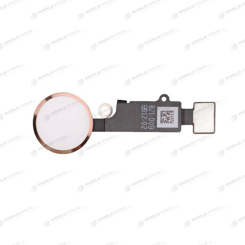 Bouton home complet blanc et or rose avec nappe iPhone 7 / 7 Plus / 8 / 8 Plus
