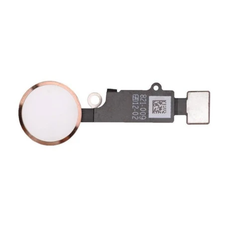 Bouton home complet blanc et or rose avec nappe iPhone 7 / 7 Plus / 8 / 8 Plus